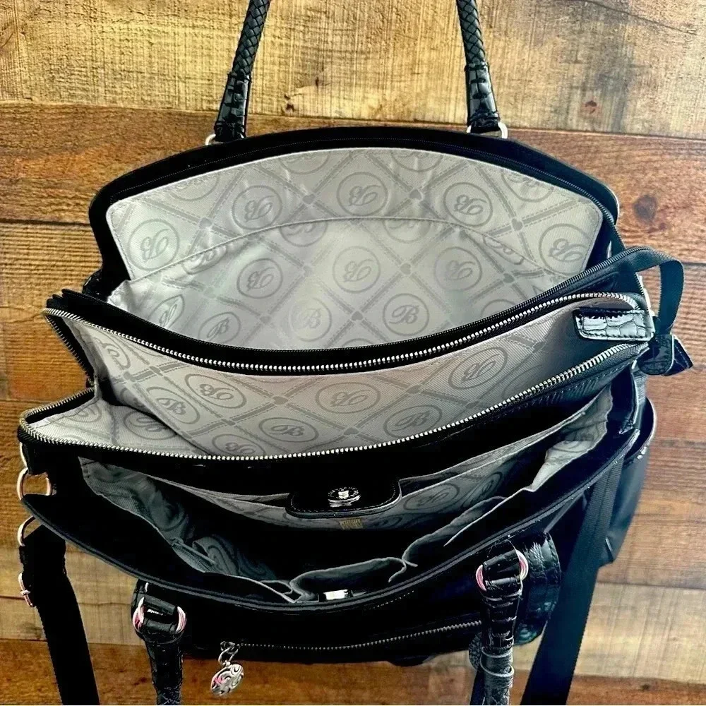 NWOT Brighton Nylon/Leather Maxwell Smart Tote